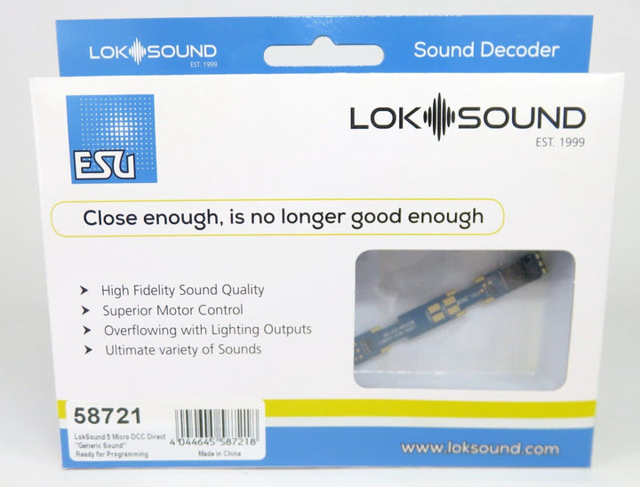 ESU 58721 LokSound 5 Micro Direct Blank N Scale DCC Sound Decoder Atlas /INTM image 0