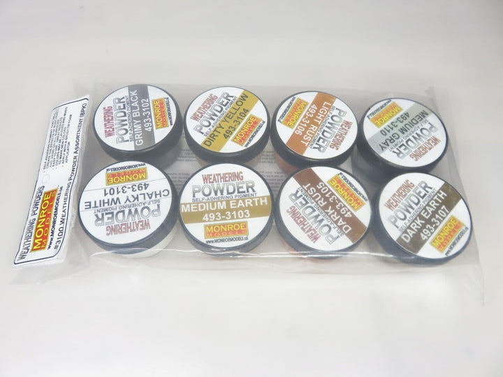 Monroe Models 3100 Colored Weathering Powder 8 Color Set image 2