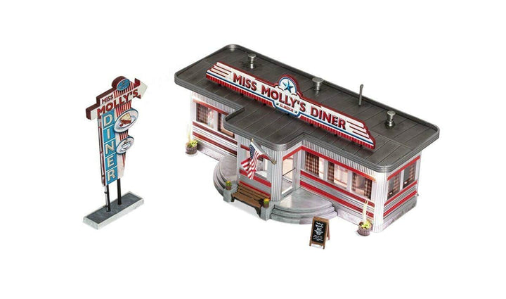 Woodland Scenics BR5066 Built and Ready HO Scale Miss Molly's Diner NIB image 7