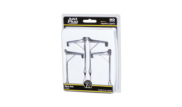 Woodland Scenics JP5653 HO Scale Just Plug Mast Arm Traffic Lights