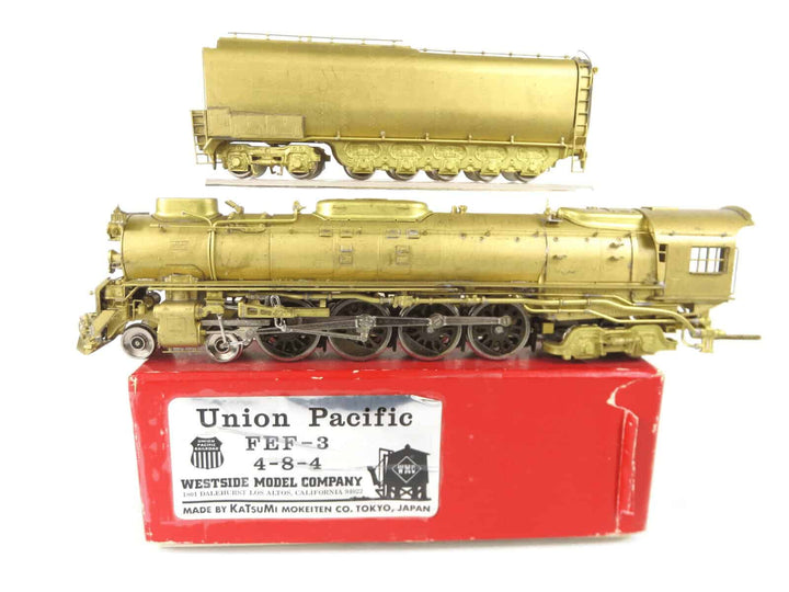 Westside Model Company Brass HO Scale Union Pacific 4-8-4 FEF-3 Steam Locomotive image 1