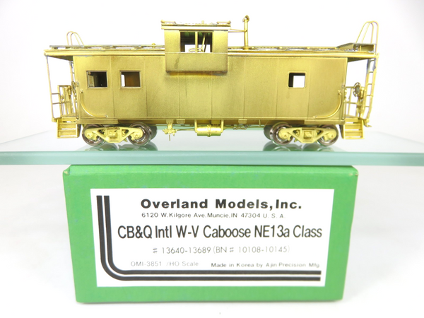 Overland Models Brass OMI-3851 HO Scale CB&Q Class NE-13a Wide Vision Caboose
