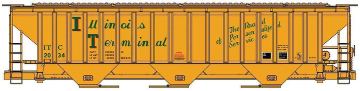 Accurail 6548 HO Pullman-Standard 4750 3-Bay Covered Hopper Illinois Terminal image 1