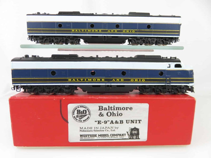 Westside Models Brass HO Scale B&amp;O Baltimore &amp; Ohio EMD E-9 A&amp;B Units Painted image 1