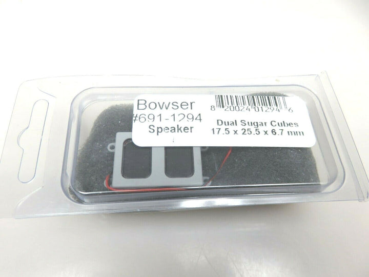 Bowser Part 691-1294 Low Height Sugar Cube Speakers in Enclosure Wire and Plug image 2