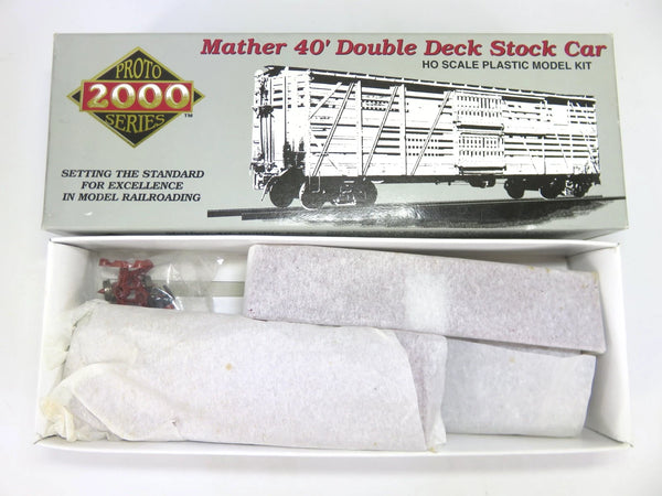 Proto 2000 HO Scale Baltimore Ohio Mather 40' Double Deck Stock Car #110566 Kit