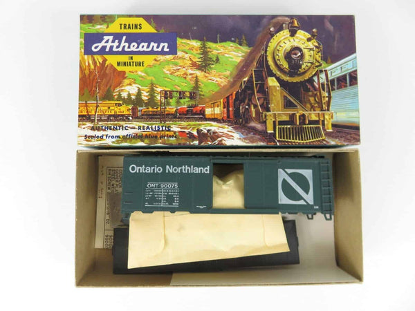 Athearn Blue Box #1213 40' Boxcar Ontario Northland #90075 Unassembled Kit NOS image 0