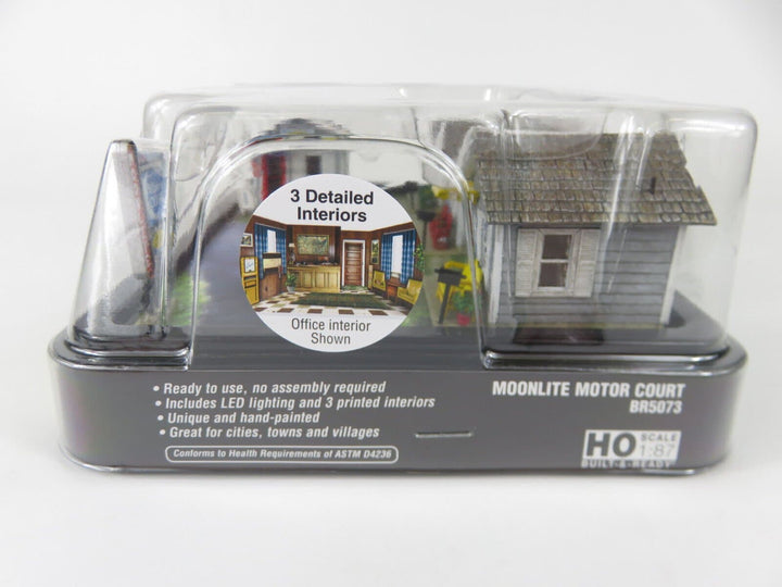 Woodland Scenics BR5073 HO Scale Built-&amp;-Ready Moonlite Motor Court NIB image 6