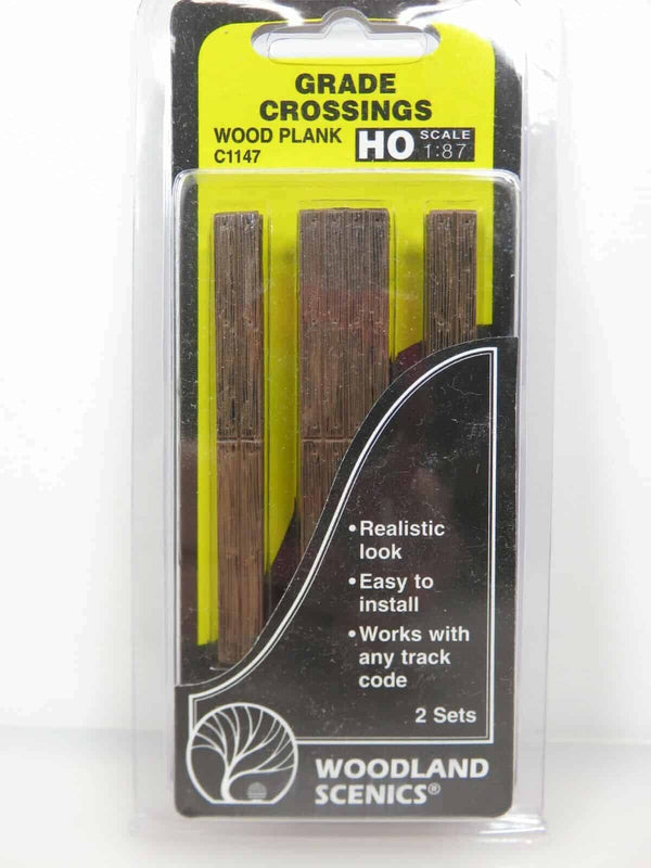 Woodland Scenics HO C1147 Wood Grade Crossing 2 Sets NIB image 0