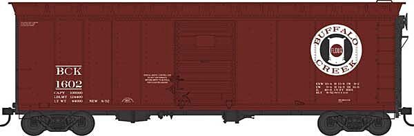 Bowser #43148 HO Scale 40' Boxcar Buffalo Creek Road #1602 NIB image 0