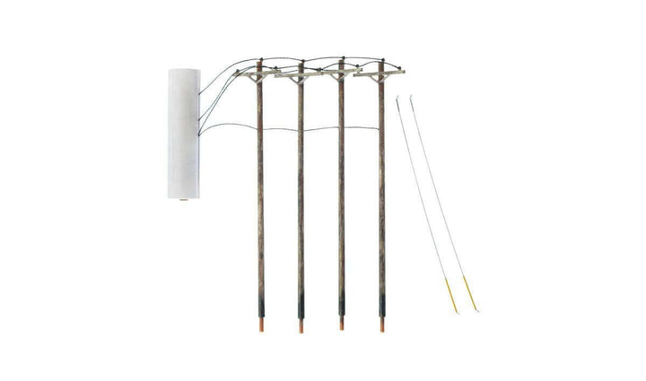 Woodland Scenics #US2265 HO Scale Wired Telephone Poles with Single Crossbar image 2