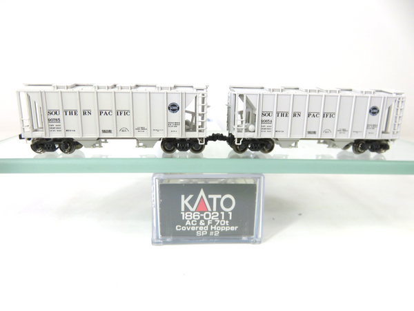 Kato 186-0211 N Scale ACF 70 Ton Covered Hoppers SP Southern Pacific 2-Pack