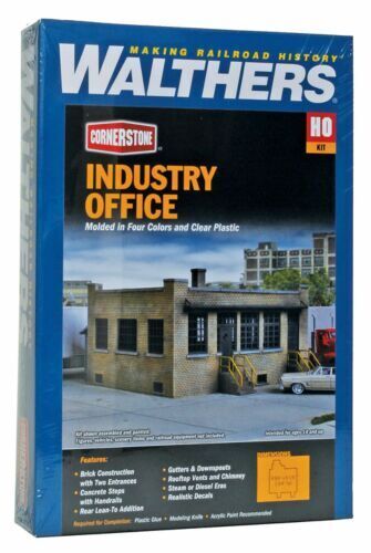 Walthers Cornerstone #933-4020 HO Scale Industry Office Kit NIB image 0