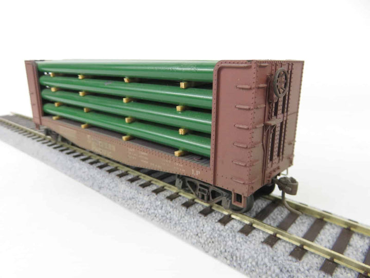 Athearn Blue Box HO Scale Bulkhead Flatcar W/Pipe Load Southern Pacfic Kadee's image 5