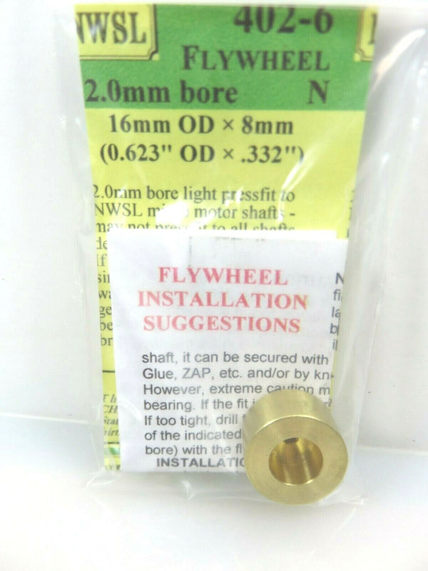 Northwest Short Line #402-6 NWSL Brass 16 MM Flywheel for HO Scale Locomotives