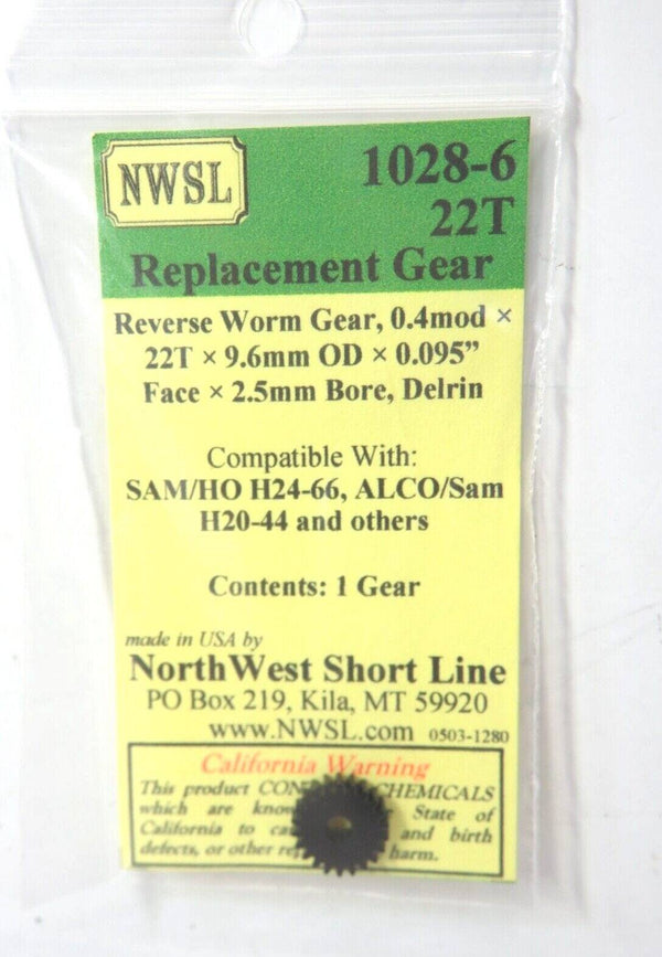 Northwest Short Line NWSL 1028-6 Reverse Worm Gear Oriental/Samhongsa H24-66 image 0
