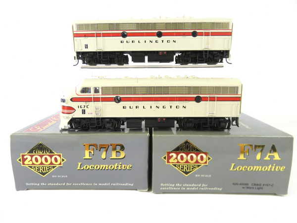 Proto 2000 920-40586 HO EMD F7A/B Chicago, Burlington & Quincy Locomotive Set