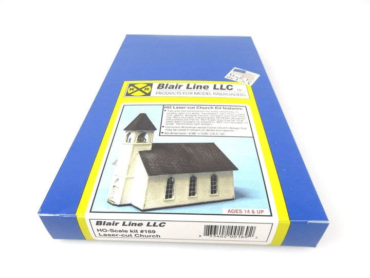 Blair Line #169 HO Scale Laser-cut Wood Frame Church Kit NIB image 2