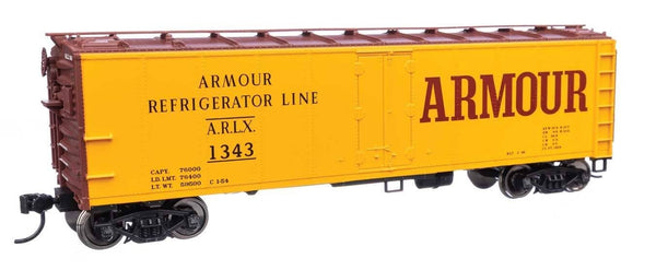 Walthers Mainline 910-41402 HO Scale 40' Steel Reefer Armour Refrigerator ARLX