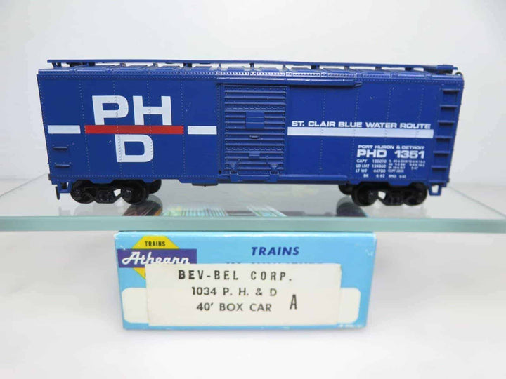 Bev-Bel Athearn HO Scale PH&amp;D Port Huron &amp; Detroit 40' Boxcar #1351 image 1