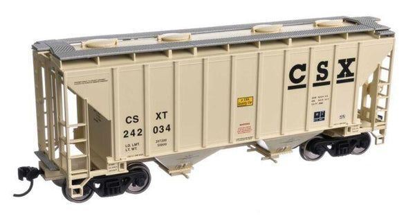 Walthers 910-7979 HO Scale CSX 37' 2980 cu ft. 2-Bay Covered Hopper #242034 image 0