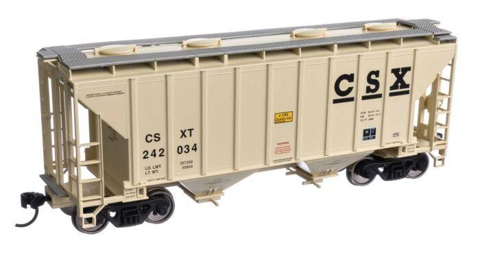 Walthers 910-7979 HO Scale CSX 37' 2980 cu ft. 2-Bay Covered Hopper #242034 image 0