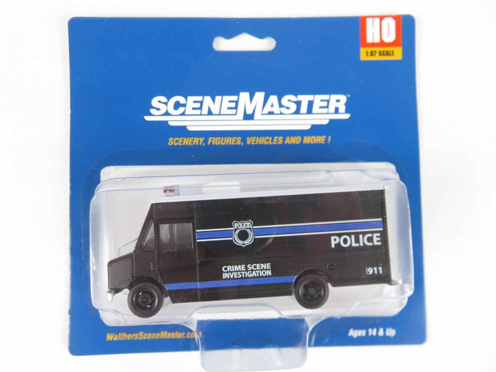 Walthers SceneMaster 949-12105 HO Scale Morgan Olson Route Star Police CSI Van image 0