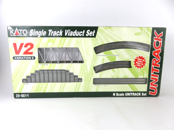 Kato 20-861-1 N Scale Single Track Viaduct Unitrack Set V2 NIB