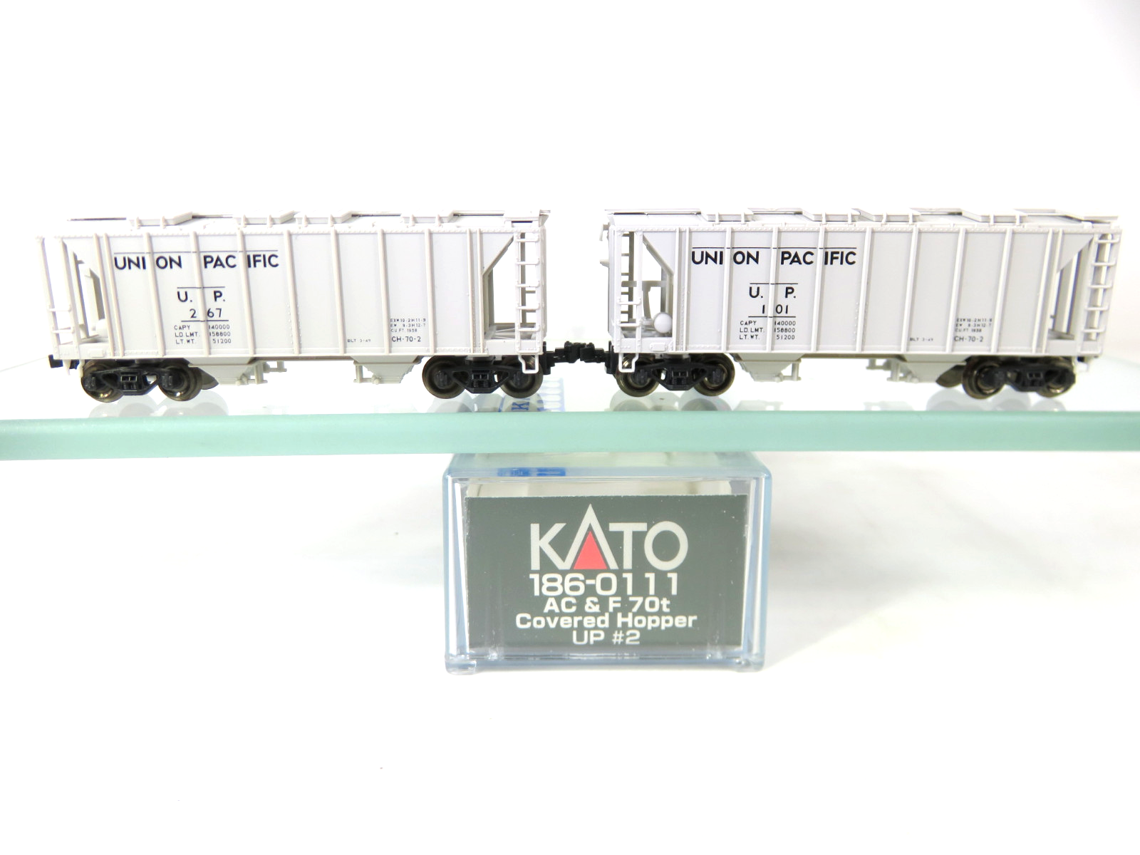 ◉KATO◉186-0208 AC&F 70t CoveredHopper◉N◉ N Scale Kato 186-0110 UP Union Pacific AC&F 70t 2-Bay