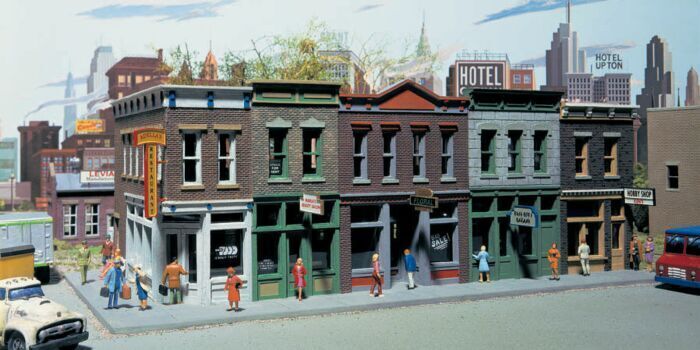 Walthers Cornerstone #933-3028 HO Scale Merchant's Row I Kit NIB image 1