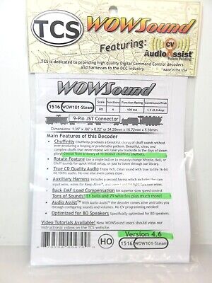 Train Control Systems TCS HO Scale #1516 WOW Sound Steam Decoder V4.6 image 1