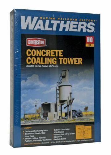 Walthers Cornerstone #933-3042 HO Scale Concrete Coaling Tower and Shed Kit NIB image 0