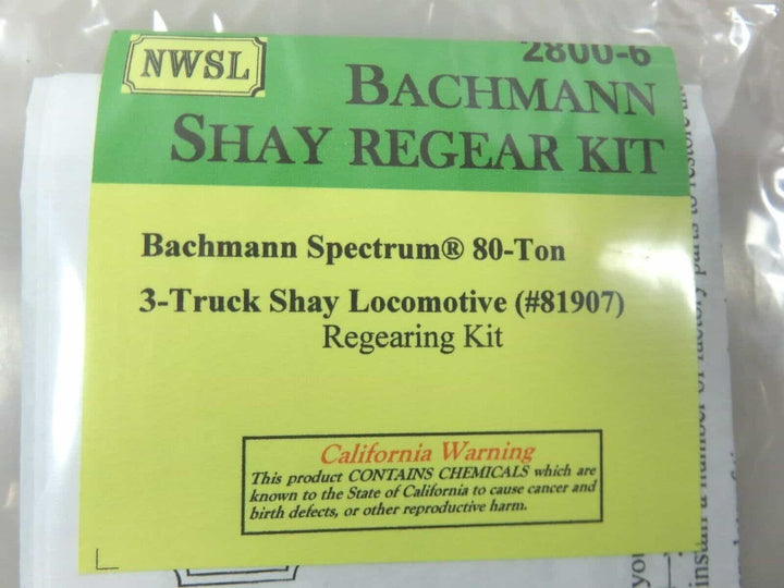 NWSL 2800-6 Bachmann Spectrum HO Scale 80-Ton 3 Truck Shay Gear Upgrade Kit image 2