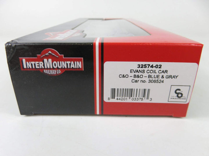 Intermountain 32574-02 HO Scale Evans Coil Car C&amp;O B&amp;O Blue and Gray #306524 NIB image 2