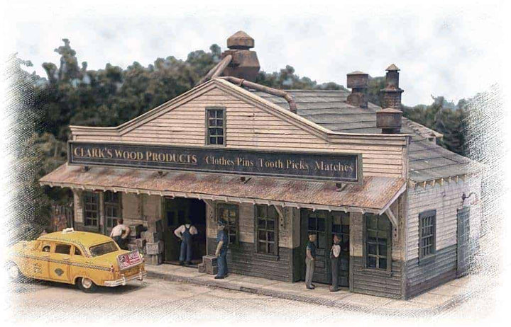 Bar Mills Scale Model Works #332 HO Scale Clark's Wood Products Kit NIB image 0