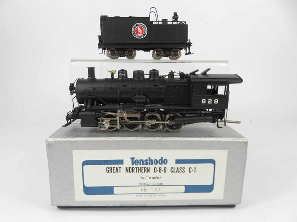 Tenshodo Brass #157 HO Great Northern Class C-1 0-8-0 Steam Locomotive Painted image 0