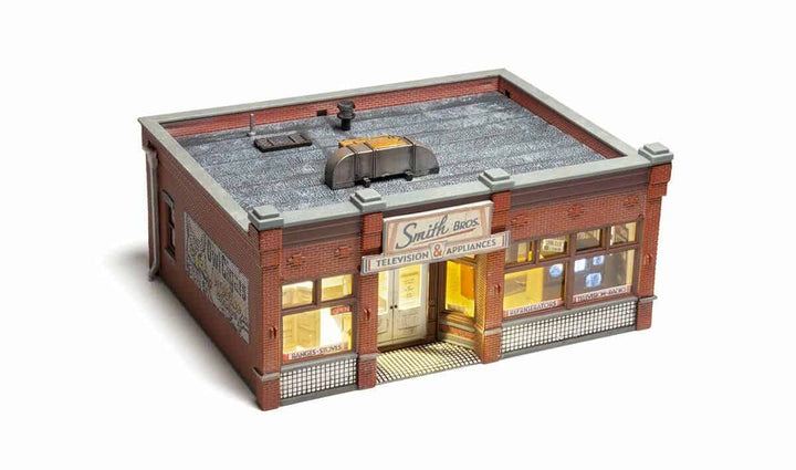 Woodland Scenics HO Scale BR5069 Built &amp; Ready Smith Brothers TV/Appliance Store image 2