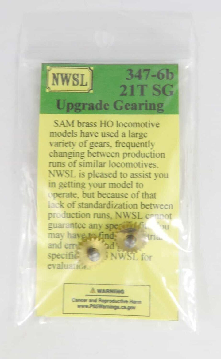 Northwest Short Line NWSL 347-6B Spur Gear Brass 2 Pack Fits Samhongsa Brass image 1