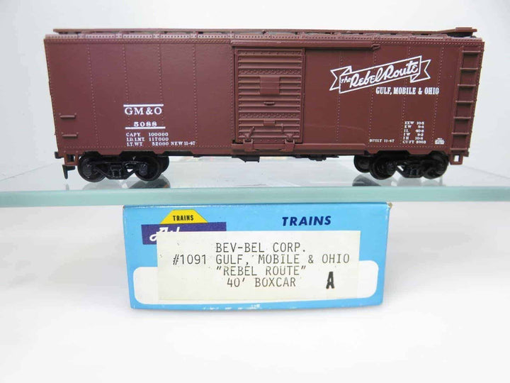 Bev-Bel Athearn HO Scale 40' Boxcar Gulf Mobile &amp; Ohio Rebel Route #5088 image 1