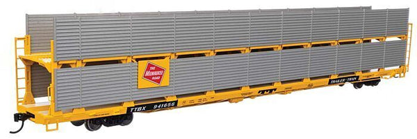Walthers 910-8118 HO 89' Bi-Level Shielded Auto Rack Milwaukee Road TTBX #941656 image 0