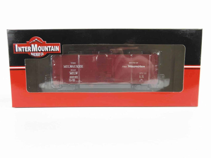 Intermountain 48501-20 HO Scale Milwaukee Road 40' Rib Side Boxcar #22345 image 1