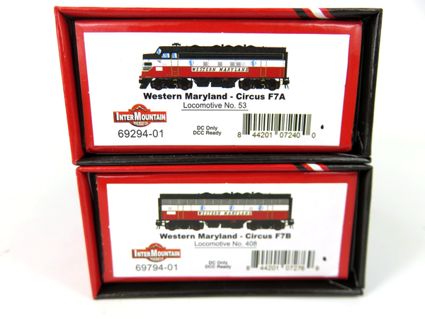 Intermountain 69294/69794 N Scale Western Maryland F7A/B Diesel Locomotive Set