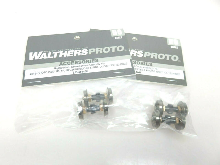 HO Proto Walthers 920-584408 Locomotive Replacement Drive Axles W/Gears 4 Axles image 1