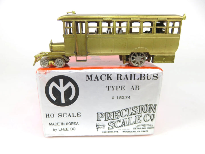 Mack R Ho Scale Precision Scale Co. 15274 HO Scale Brass Mack RailBus Type AB ...