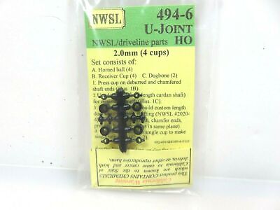 Northwest Short Line NWSL 494-6 Driveline Universal U-Joint 2.0mm Shaft HO Scale image 0