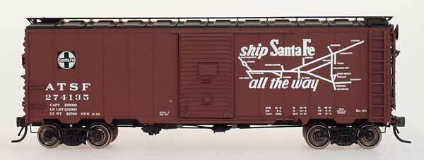 Intermountain 46016-33 HO Scale 40' 12 Panel Boxcar ATSF Santa Fe Road #274109 image 1