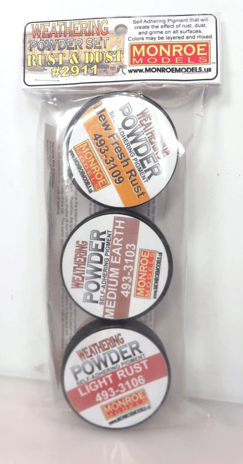 Monroe Models 2911 Weathering Powder Three Color Set Rust and Dust ...