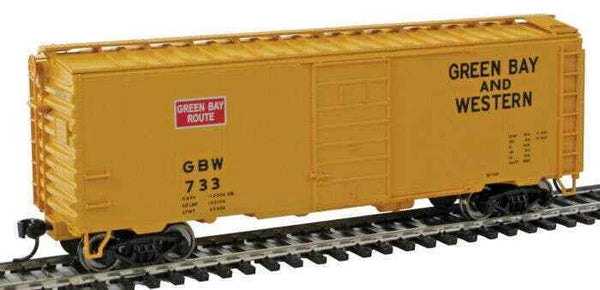 Walthers Mainline 910-2369 HO Scale 40' PS-1 Boxcar Green Bay &amp; Western #733 NIB image 0