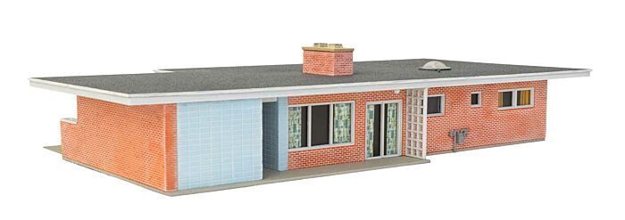 Walthers Cornerstone #933-4156 HO Scale Mid-Century Modern Home Kit NIB image 2