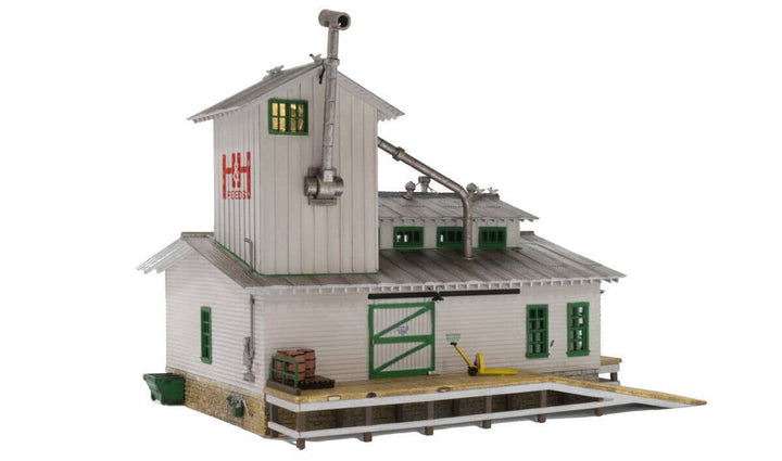 Woodland Scenics BR5059 Built and Ready HO Scale H&amp;H Feed Mill NIB image 2